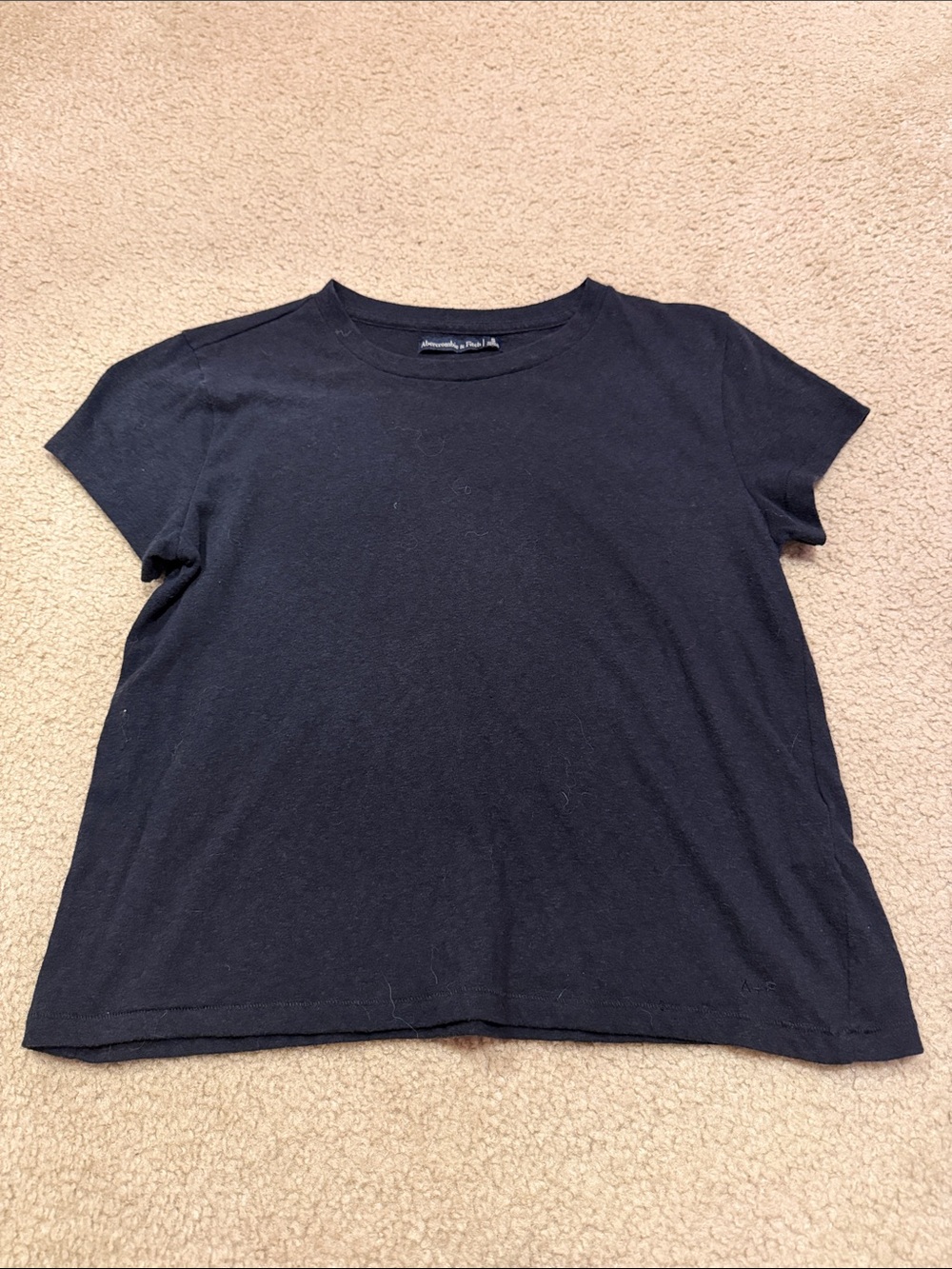 Abercrombie & Fitch Black Short Sleeve Crew Tee